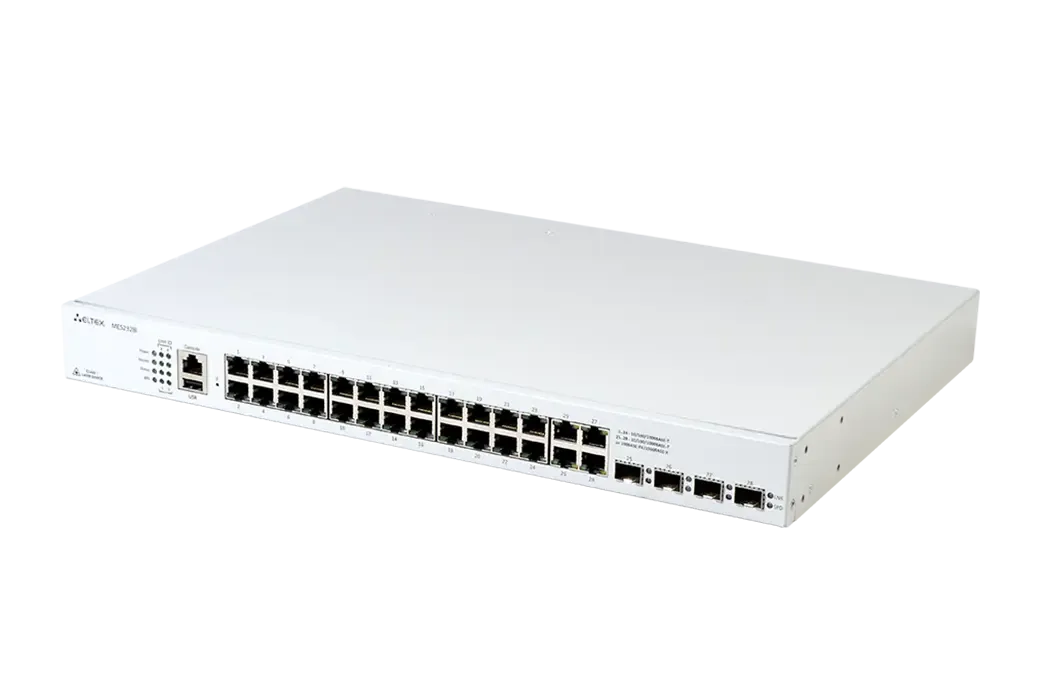 Ethernet-коммутатор MES3400I-24, 24x1G RJ45 + 4x1G/10G SFP+, L3, модульная система питания