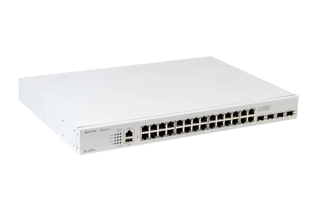 Ethernet-коммутатор MES3400I-24, 24x1G RJ45 + 4x1G/10G SFP+, L3, модульная система питания
