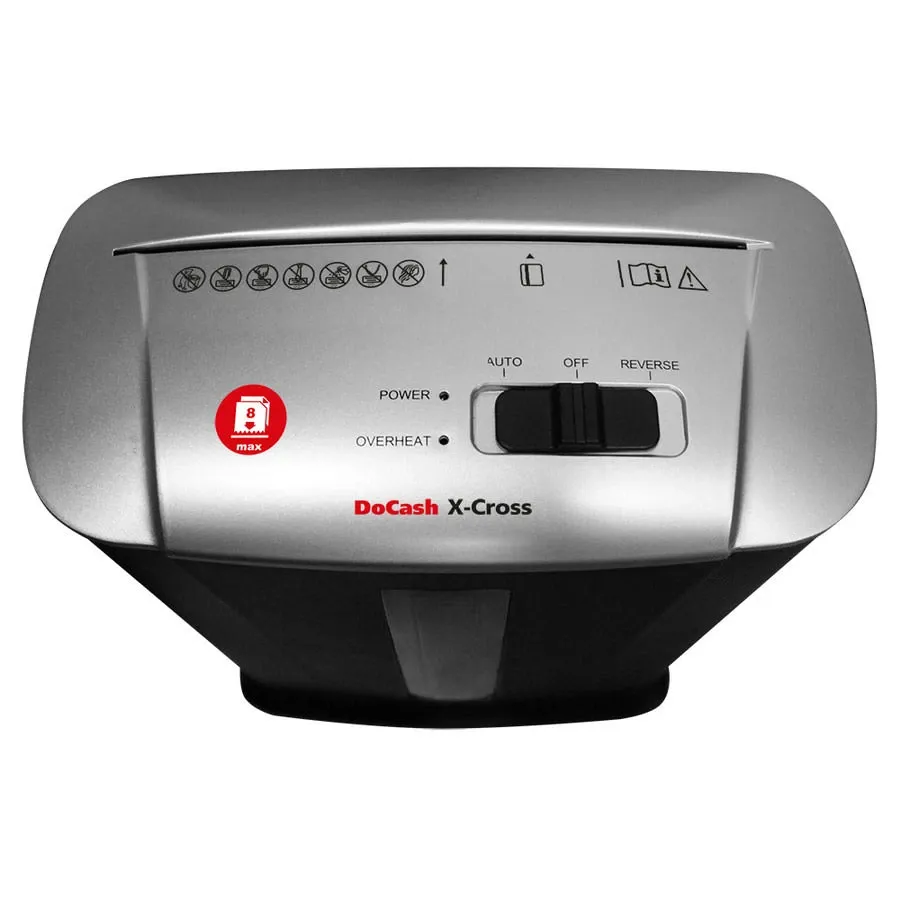 Шредер DoCash X-CROSS (корзина 13 л., уничтожение бумаги, пластиковых карт)