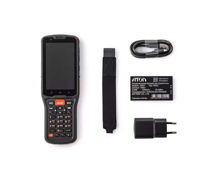 Терминал сбора данных АТОЛ Smart.Prime базовый (4", Android 11.0 с GMS, MT8768, 3/32Gb, 2D E3, Wi-Fi, BT, NFC, 4G, GPS, Camera, IP65, 5200 mAh)