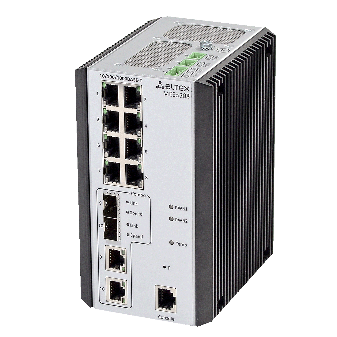 Ethernet-коммутатор MES3710P, 8xPoE/PoE+ (1G) + 4x100/1000BASE-X (SFP), L3, 48V DC