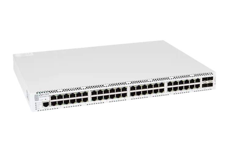 Ethernet-коммутатор MES3400-48, 48x1G RJ45 + 4x1G/10G SFP+, L3, dual PSU