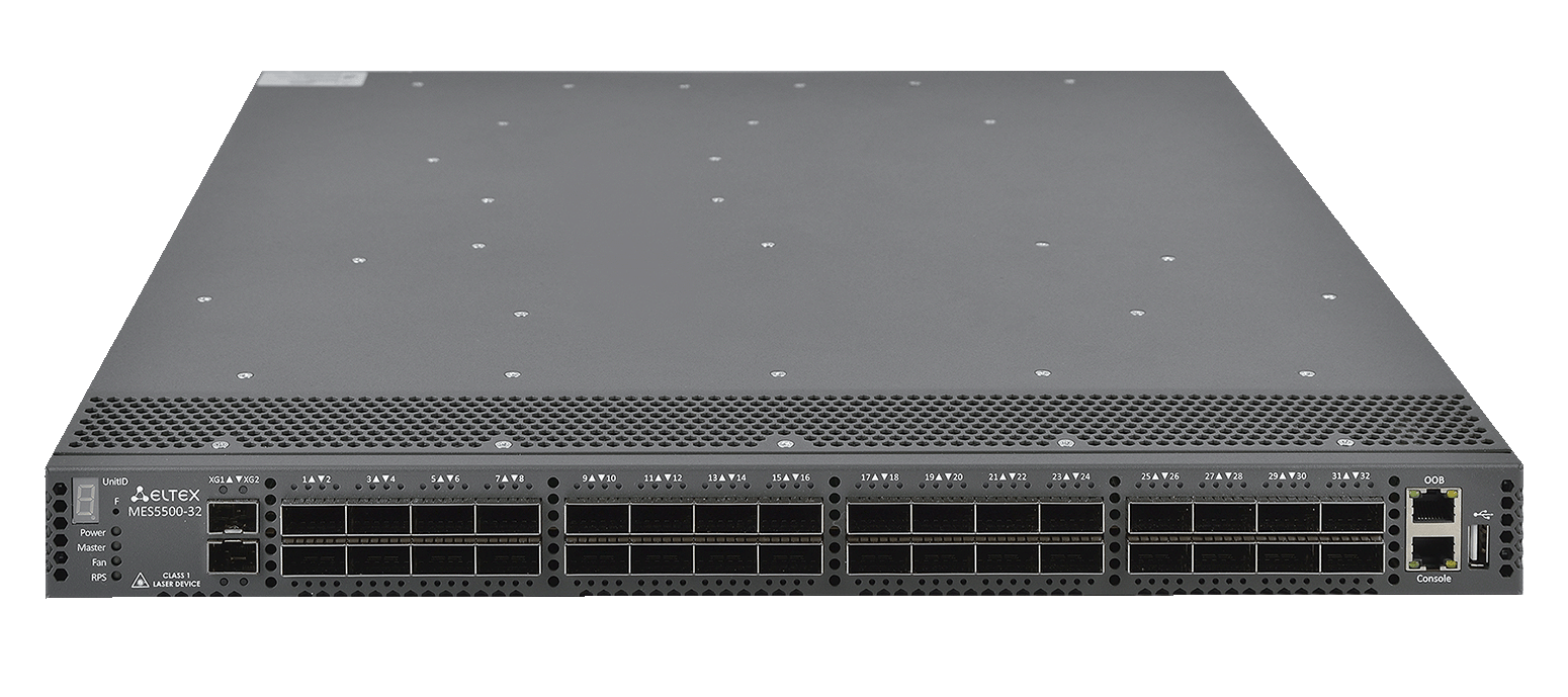 Ethernet-коммутатор MES5500-32, 2x10G SFP+ + 32x40G/100G QSFP28, L3, dual PSU