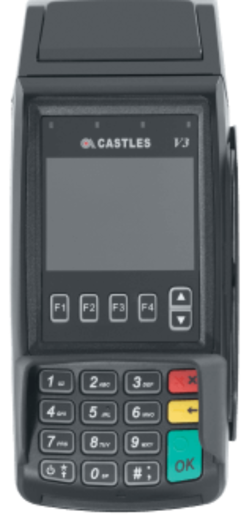 Мобильный POS-терминал Castles VEGA 3000M2 4G/3G, Wi-Fi, BT, BR scanner, 3,5” Color touch screen contactless