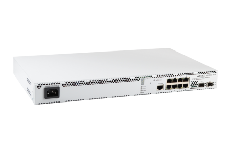 Ethernet-коммутатор MES2410-08DU, 8x2.5G PoE++ + 2x1G/10G SFP+, L3, 220V AC